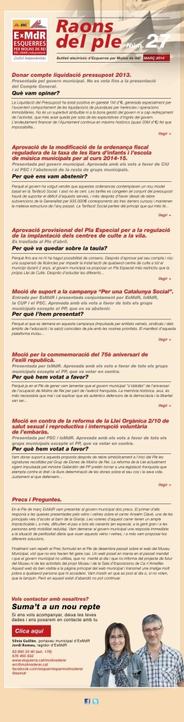Raons del Ple 27. Març 2014